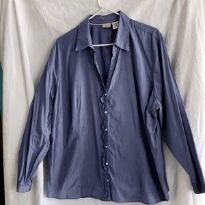 LL BEAN Women's Light blue Blouse